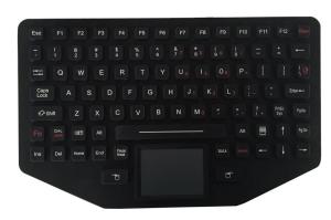 MIL-STD 461E/810F Military Keyboard With Sealed Touchpad Panel Mount