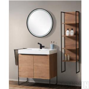 China Single Sink Style Metal Frame Bathroom Wash Basin Home Cabinet Hotel Home Center on sale
