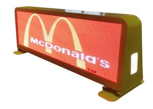 Waterproof IP65 Wireless SMD2525 P4 Mobile Taxi Top Led Sign