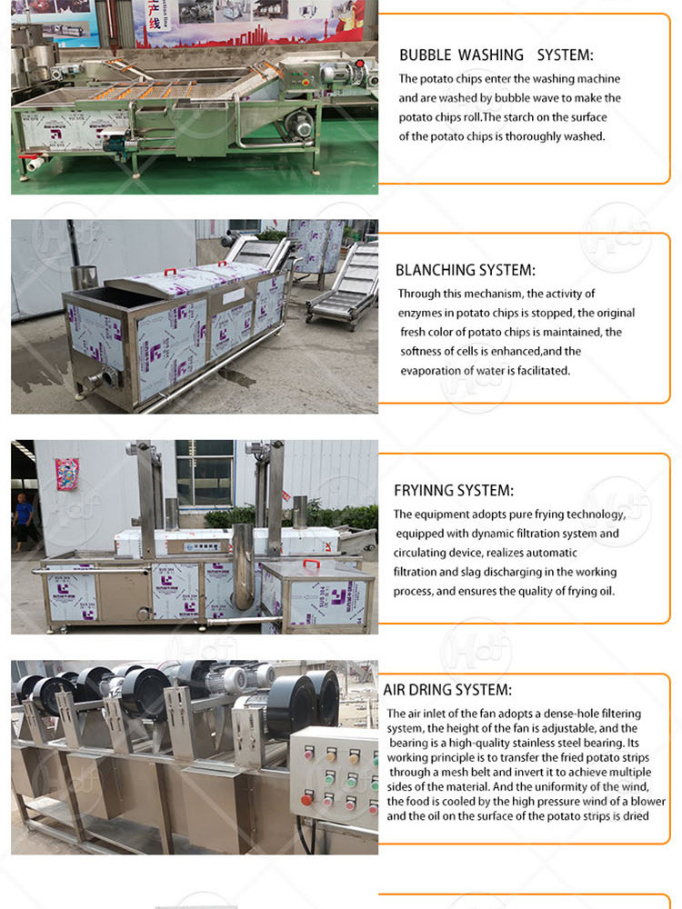 Large Scale French Fries Processing Line Maquina Para Hacer Papas Fritas
