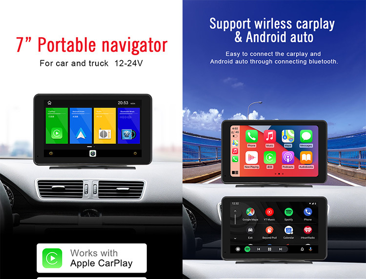 PND 7inch Universal Car DVR Support AHD Camera Car Audio Through Original Car Speaker