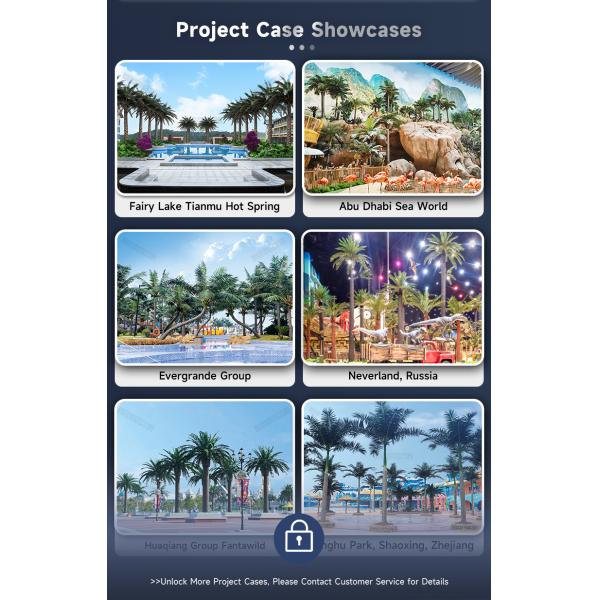 Haihong Artificial Palm Trees UV Resistant Large Fake Tropical Date Palm Tree Coconut Palm for Airport Outdoor Decoration