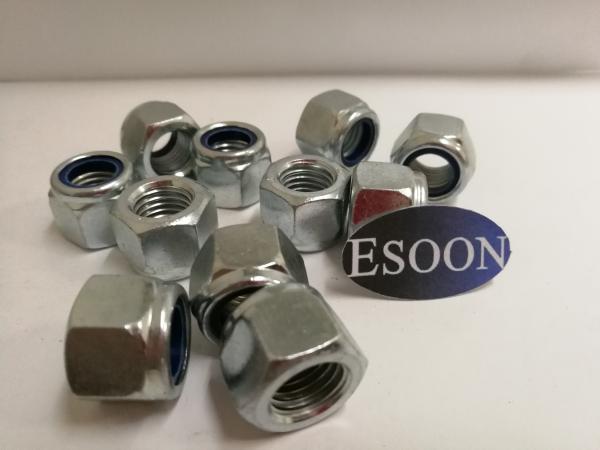 Quality M6-M20 SIZE,DIN982 Prevailing torque nuts with nonmetalic insert,ISO 7040; CSN 21492; UNI 7473,Zinc Plated for sale