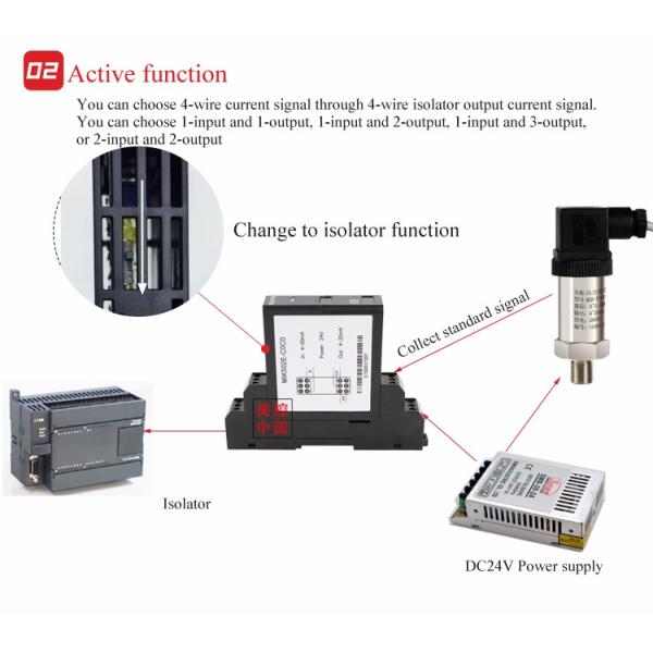 4-20mA Temperature Anolog Signal Isolator Isolated Amplifier Thermocouple Transmitter