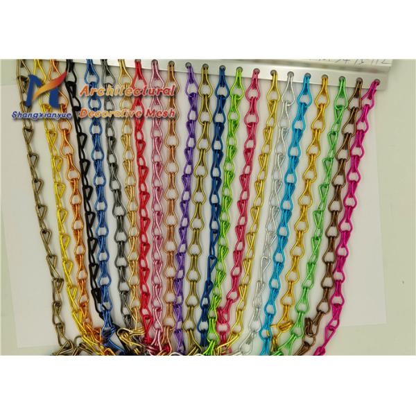 Curved Aluminum Chain Curtains Anodized 12mm Chain Link Fly Screens