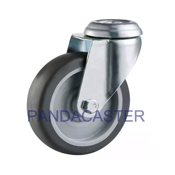 Quality 4 Inch Institutional Casters 80Kg 176Lbs Thermoplastic Rubber Cart Caster Wheels for sale