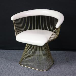Buy cheap Contemporary PU leather upholstery up metal frame wire lounge chair product