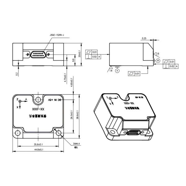 Tactiacl Grade 6-Axis Inertial Measurement Unit with Temperature Compensation for INS
