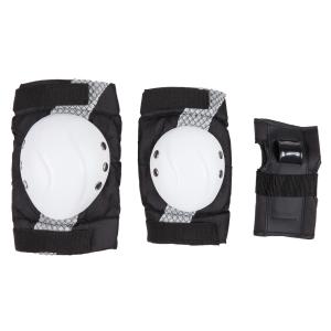 Black White Roller Skating Protective Gear Knee Pads Elbow Pads and Wrist Guards