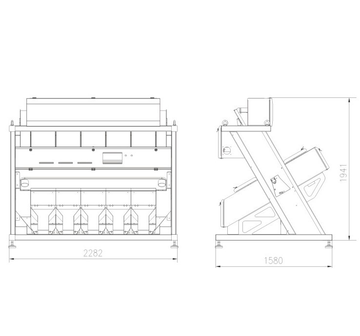 CCD Rice Color Sorter , Color Sorting Machine , Color Selector for Grain. Wheat. Corn