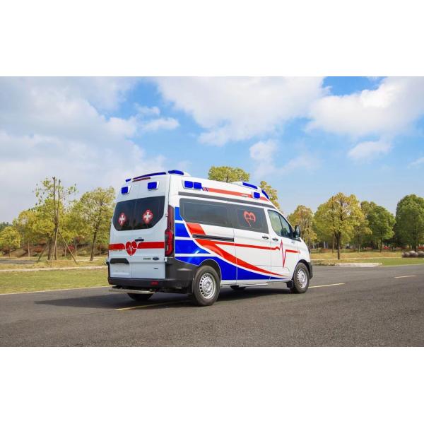 85kw Engine Power Emergency Ambulance Car With Rear Drum Brake System