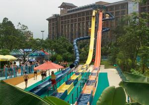 Buy cheap Fiberglass Kamikaze Water Slide Customized High Speed Water Slide 12m Height product