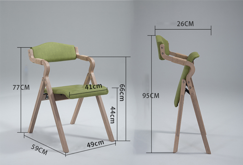Durable and Stylish Nordic Folding Wood Restaurant Dining Chairs in Northeast Ash with Weight Limit of 150K