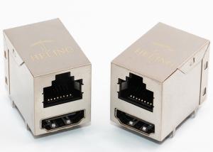 Buy cheap 8P8C Female Connector RJ45 With HDMI / USB Stacked 2x1 For Data / Signal Transmissions product