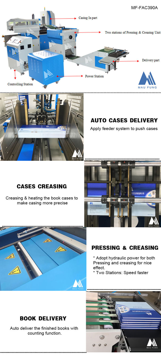 Maufung Automatic Notebook Casing In Machine And Pressing Creasing Machine MF-FAC390A