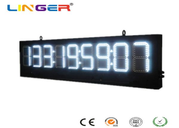 Quality White Color Ultra Thin LED Digital Clock , Electronic Timer for Outdoor and Indoor for sale