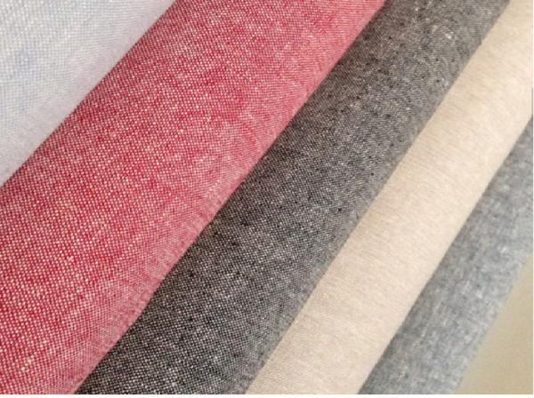Quality 30/70  LINEN COTTON  FABRIC INTERWEAVE PLAIN DYED FABRIC  CWT #1010 for sale