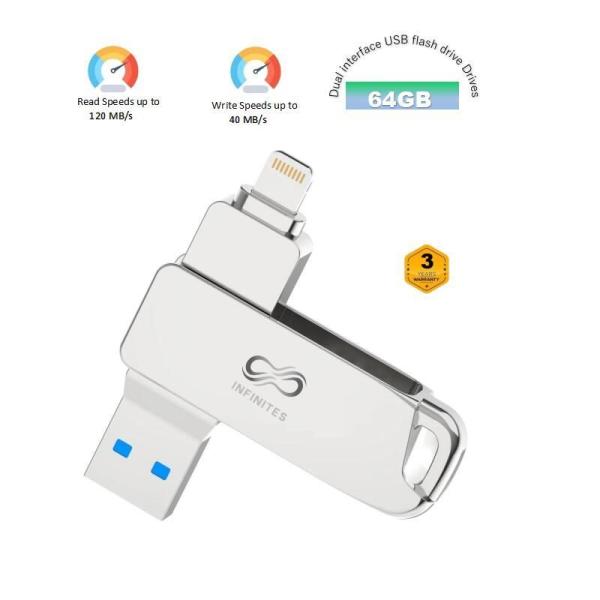 Infinites OEM Dual Interface USB Drive USB C+USB3.2 Equipped with USB C/Type-C Interface and USB a/USB 3.2 High-Speed Interfac 256GB