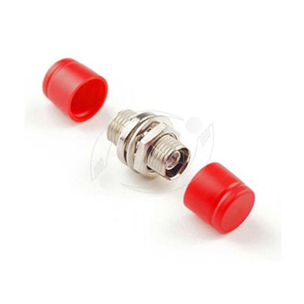 Red Or Yellow Fiber Optic Connector Adapters With Brozen Sleeve Low Repeatibility