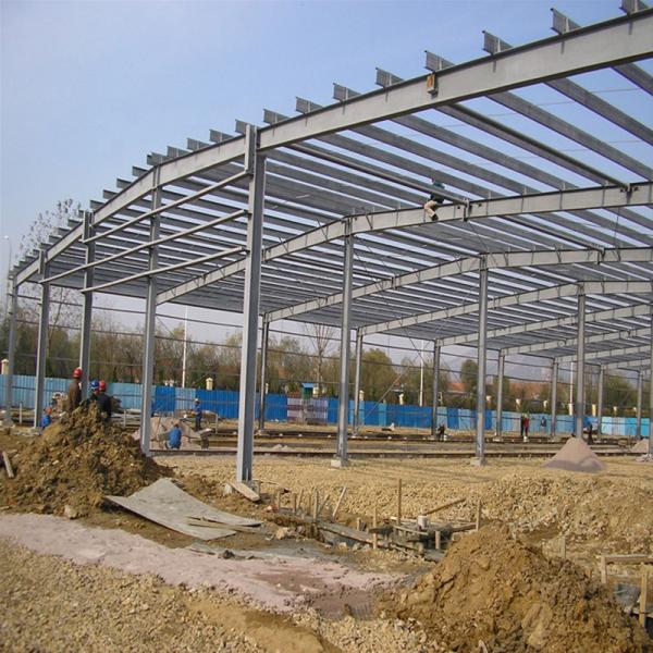 Quality Prefabricated Two Storey Metal Garage Workshop Light Portal Frame Galvanized for sale