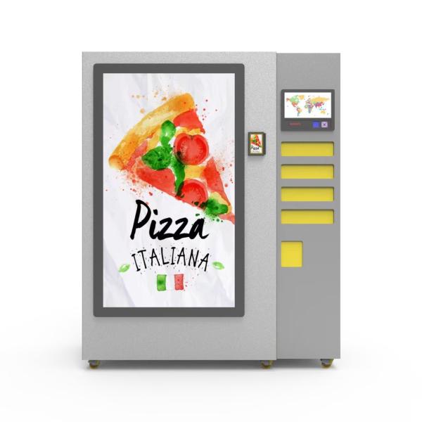 4 Micro Oven Heating Automated Frozen Pizza Vending Machine Debit Card Credit