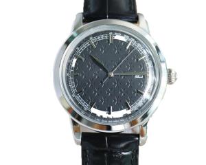 Classic Leather Strap Wrist Watch 200mm Strap Length Stainless Steel Case Quartz Watch