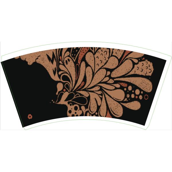 6 Colors 340gsm Paper Cup Fan Flexo Printing PE Coated