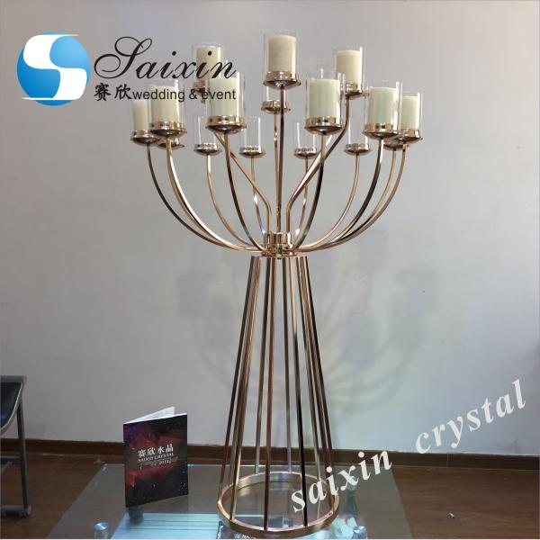 Wholesale wedding table decoration rectangle crystal centerpieces with light