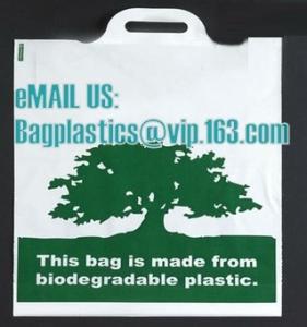 China compostable custom printed t-shirt plastic bag with own logo, cornstarch made 100% biodegradable on sale
