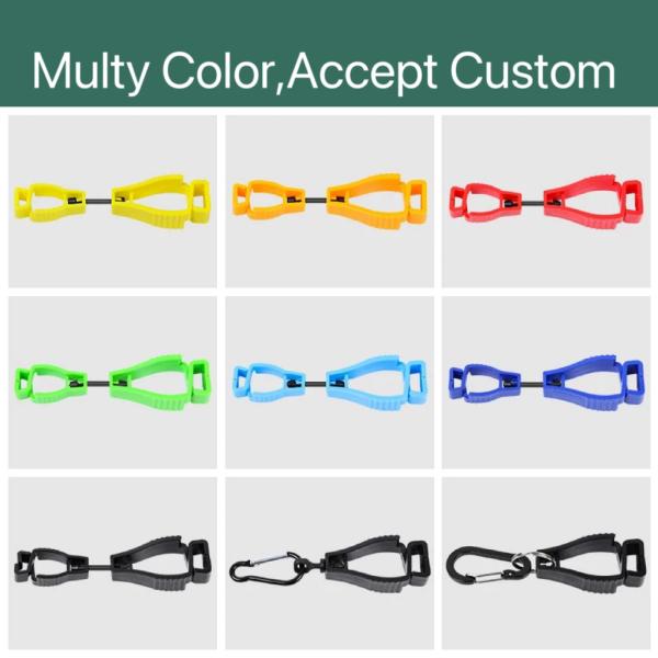 Plastic Glove Clips Multi-Color Custom Logo Safety Interlock Clips for Labor Work