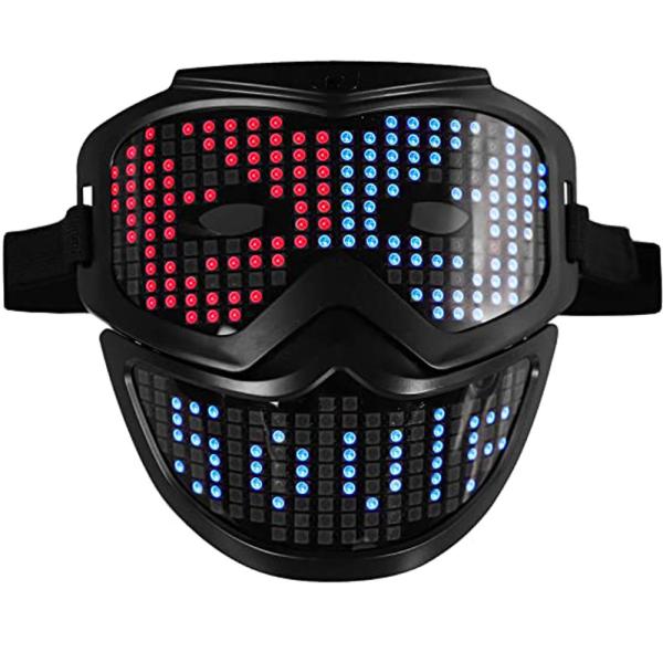 Quality Party Festival Smart Bluetooth LED Face Mask Programmable App Controlled for sale