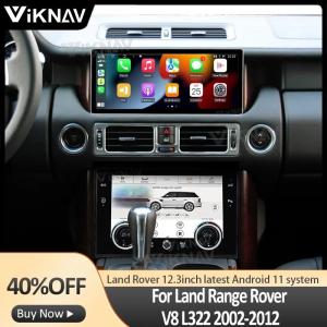 12.3Inch Touch Screen Stereo For 2002-2012 Range Rover V8 L322 128G Navigation GPS Multimedia Player Wireless Carplay 4G
