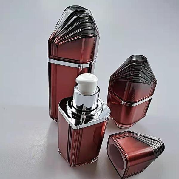 15ml 50ml 100ml Cream Bottle red Cream Oil Bottle Custom Color Airless Pump Bottle