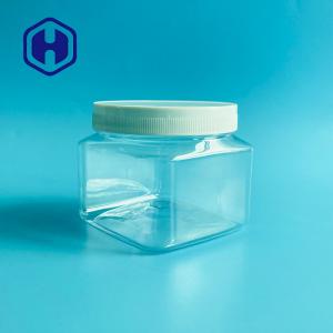 China 500g 17.63oz Square Cosmetic Plastic Jar For Body Scrub Cream Baby Powder on sale