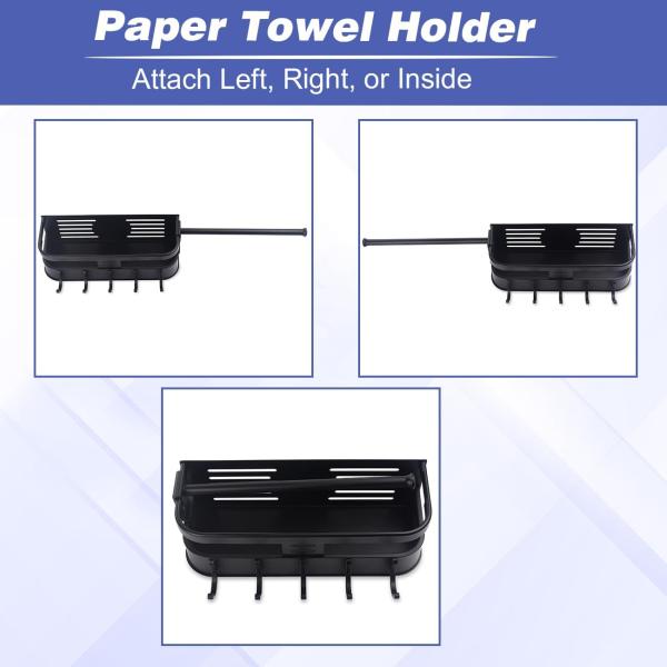 Integrated Hooks Griddle Grill Caddy for Blackstone Grills BBQ Tool Accessory Organizer
