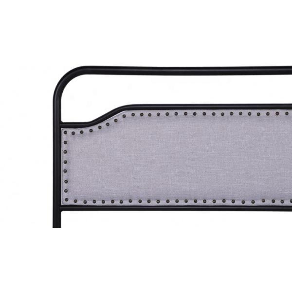 Bedroom Villa Industrial Iron Bed Frame Odm In Black Color