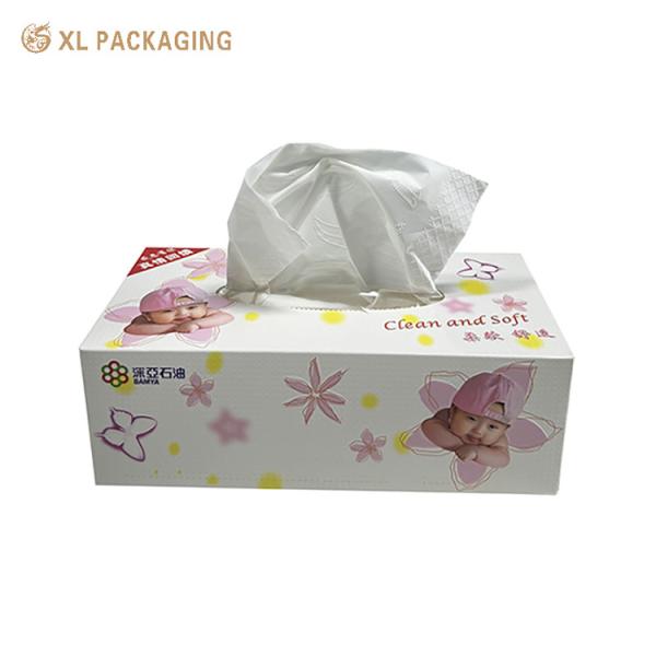 Quality Customized Facial Paper Tissue With Printed Logo 190x190mm Large Facial Tissues for sale