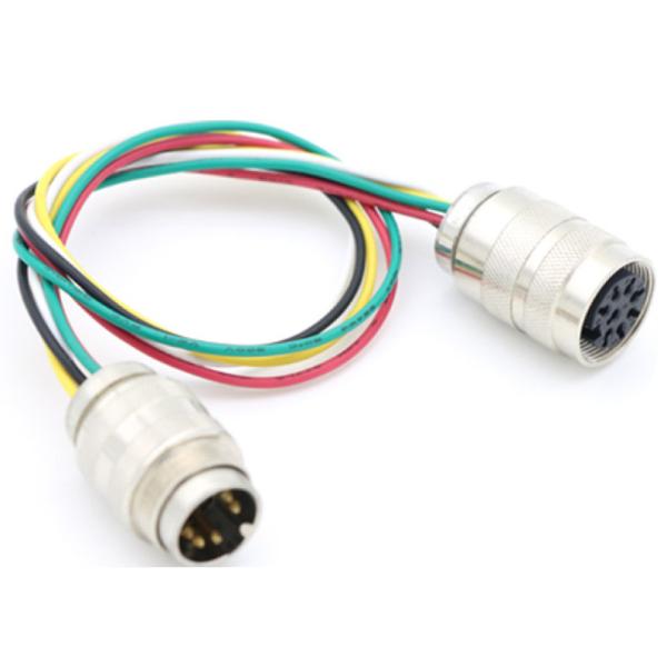 M12 wire harness Cable wire waterproof circular fix screw male connector with RJ45 cable assembly