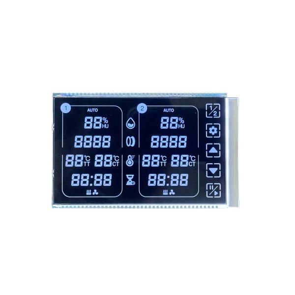 Quality Customized Size 3.3V VA Touch LCD Screen Segment Display White Digits 78PIN for sale