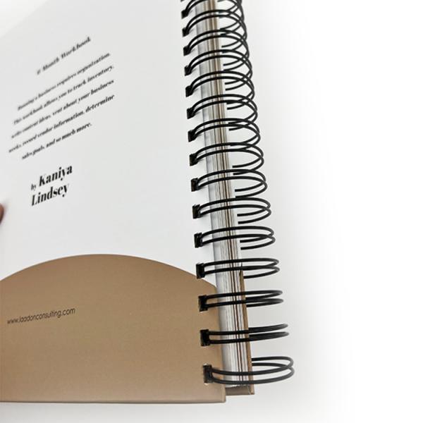 8.5 Inch X H11.69 Inch Spiral Bound Workbook Printing 100gsm Woodfree Paper