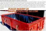 extra lagrge woven PE drawstring dumpster container 20 yard drawstring black