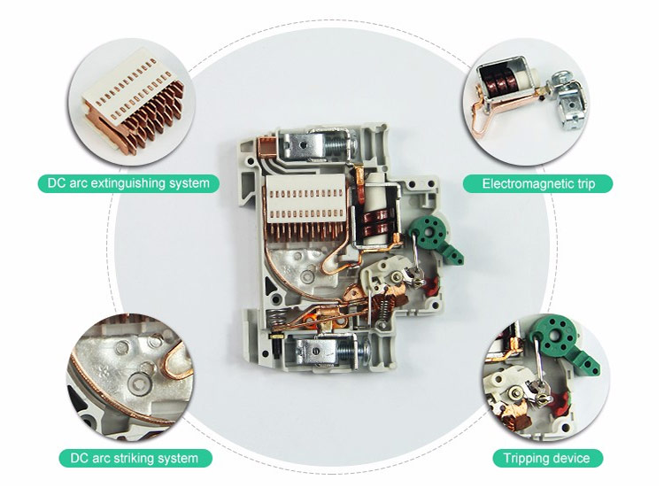 EN60898 6ka MCB Mini SL7-63 AC Circuit Breakers