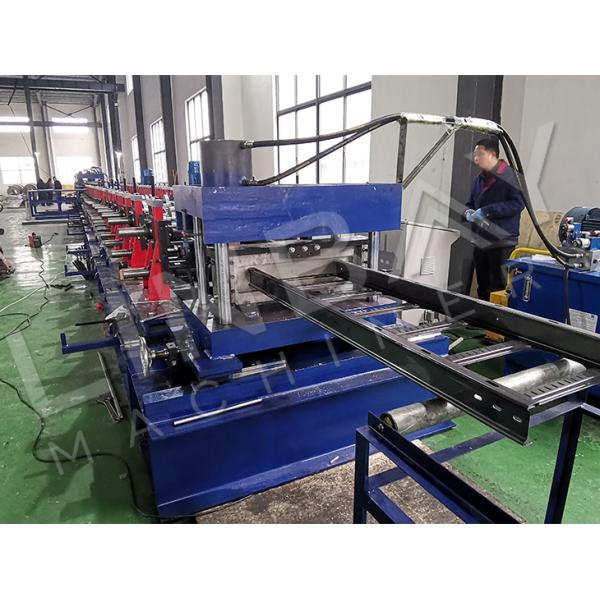 Hydraulic Punch Cable Tray Roll Forming Machine Carbon Steel 11kw