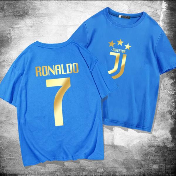 Short sleeve T-shirt men's and women's summer youth football sports pure cotton loose half sleeve top