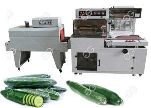 China Industrial Food Packing Machine L Bar Cucumber Shrink Wrap Machine With Photoelectric Detection on sale
