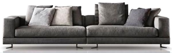 Quality Long Grey Sectional Sofa Hotel Lobby Furniture Durability And Longevity for sale