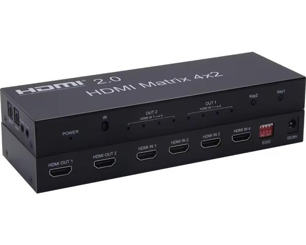Quality 6x4 4k hdmi matrix switcher extender 4x2 hdmi matrix switch box for sale