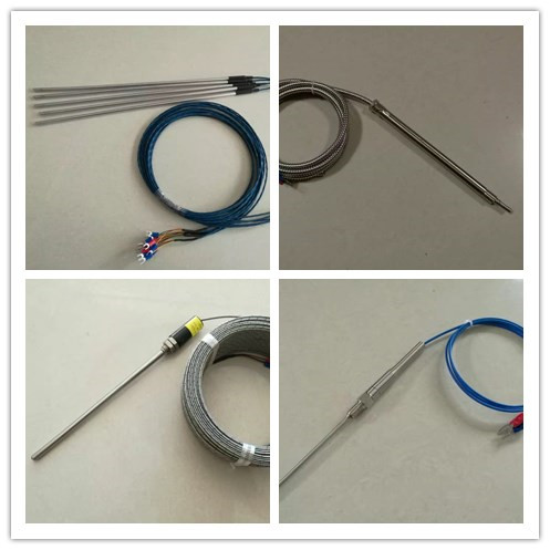Single Thread Temperature Sensor RTD PT100 With 5 Mm Stainless Steel / Nickel Probe