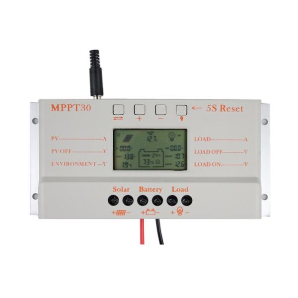 12V 24V 30A MPPT Solar Controller For Solar Charger 187*97*61mm 600g ROHS