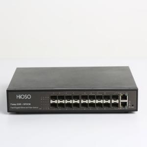 Buy cheap Hioso Fiber Switch 16 +2 Combo Uplink AC100V Optic Switch Support Web Snmp Security Electronic Power product